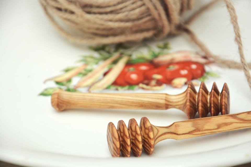 Rustikaler Honiglöffel Drizzler Stick / Honiglöffel aus Holz, Geschenk für Mama