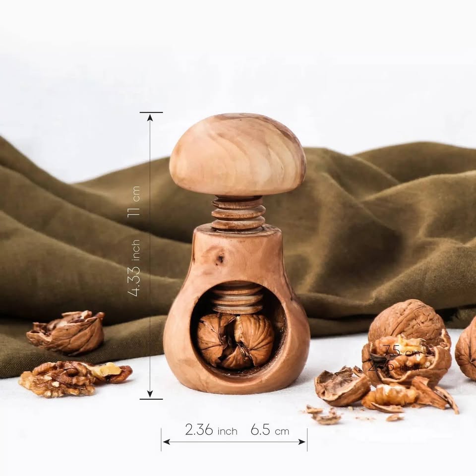 Cracker-Nüsse,gefertigt aus Olivenholz, Handgefertigte Geschenke