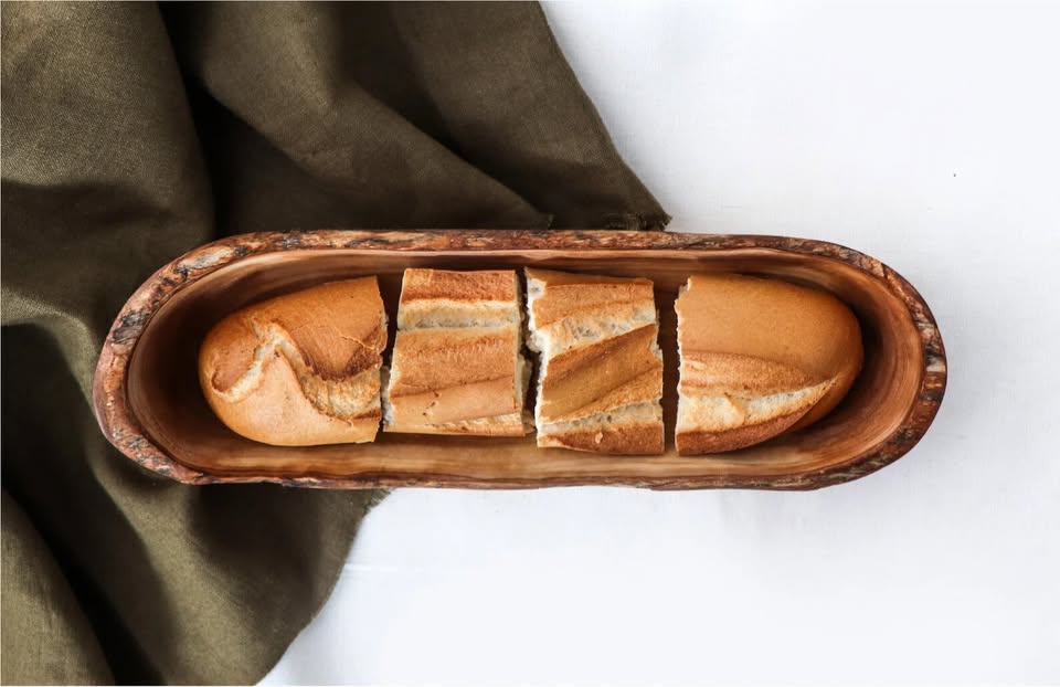 🇨🇭 Französischer Brotkorb, handgefertigt aus Olivenholz, Brotschale - SCHWEIZ | Nur noch wenige auf Lager! | Gratis Versand - Handgefertigt Schweiz | Mediterranean Art Olivenholz handgefertigt Schweiz - Bild 3