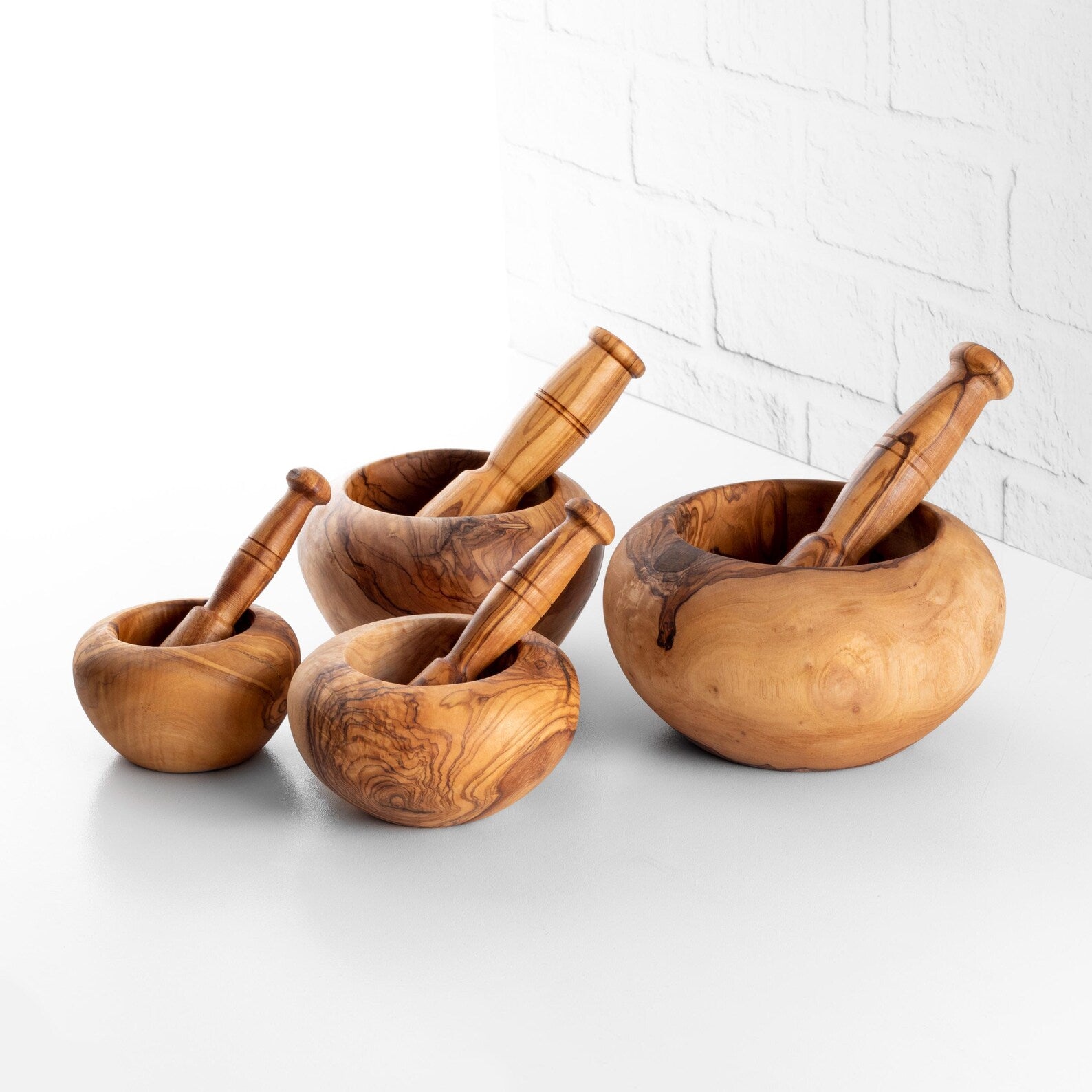 Olivenholz Mörser & Stößel – natürliche Eleganz & Geschenkidee