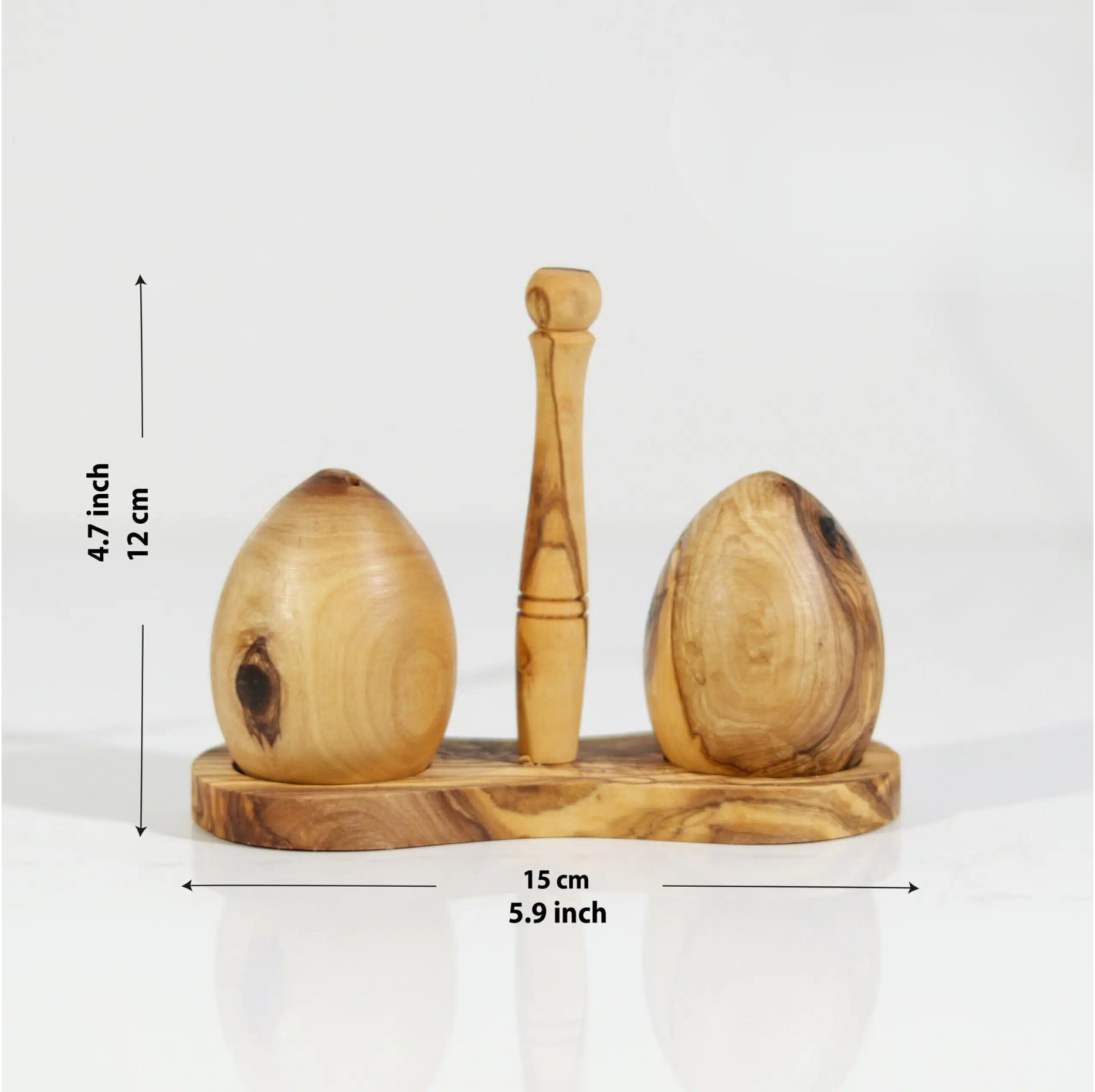 Salz- und Pfefferstreuer Set aus tunesischem Olivenholz